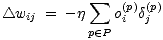  /_\ w = -j sum o(p)d(p) ij p (- P i j 